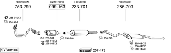 Sistema de gases de escape Vw VENTO