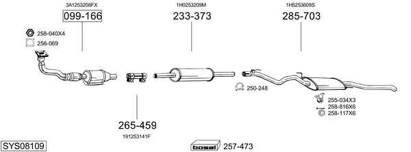 Sistema de gases de escape Vw VENTO