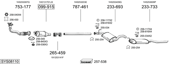 Sistema de gases de escape Vw VENTO