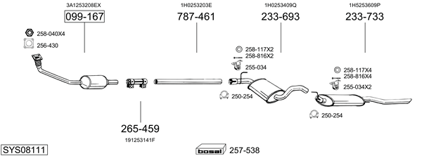 Sistema de gases de escape Vw VENTO