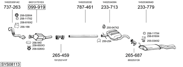 Sistema de gases de escape Vw VENTO