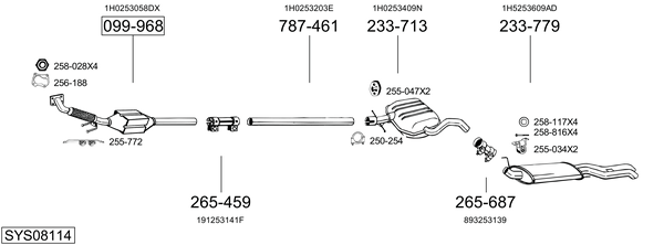 Sistema de gases de escape Vw VENTO