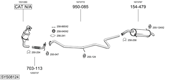 Sistema de gases de escape Ford FIESTA VI