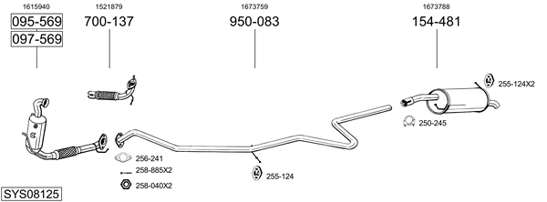 Sistema de gases de escape Ford FIESTA VI