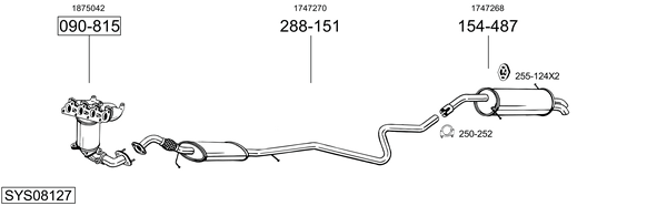 Sistema de gases de escape Ford FIESTA VI