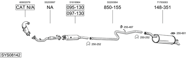 Sistema de gases de escape Fiat DOBLO MPV