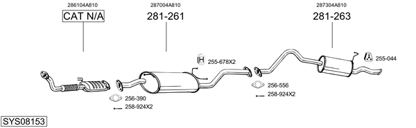 Sistema de gases de escape Hyundai H-1 Van