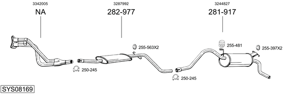 Sistema de gases de escape Volvo 340-360