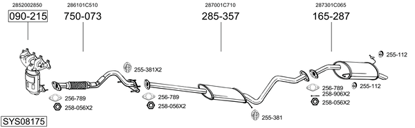 Sistema de gases de escape Hyundai GETZ