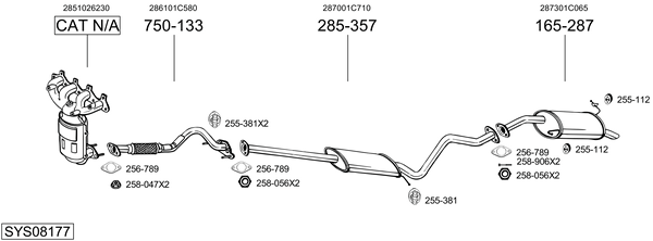 Sistema de gases de escape Hyundai GETZ