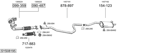 Sistema de gases de escape Ford KA