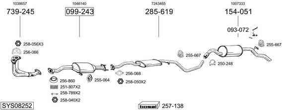 Sistema de gases de escape Ford ESCORT VI
