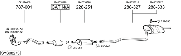 Sistema de gases de escape Toyota COROLLA Liftback · Toyota COROLLA Compact