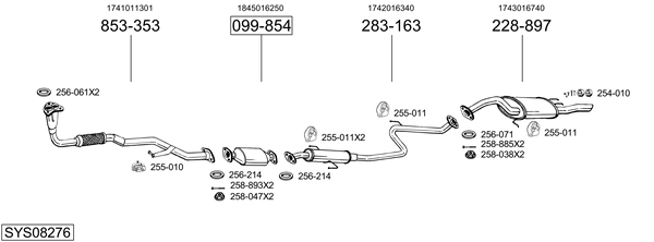 Sistema de gases de escape Toyota COROLLA