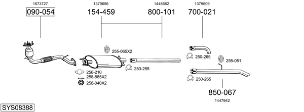 Sistema de gases de escape Ford TRANSIT Platform/Chassis