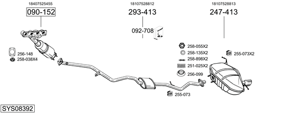 Sistema de gases de escape Bmw 1
