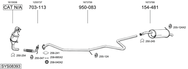 Sistema de gases de escape Ford FIESTA VI