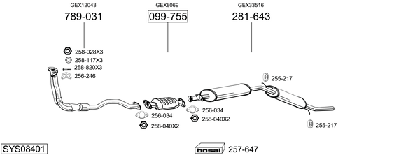 Sistema de gases de escape Rover MINI Hatchback