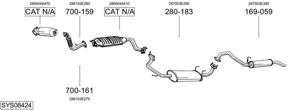 Sistema de gases de escape Kia SORENTO I