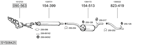 Sistema de gases de escape Ford FOCUS C-MAX