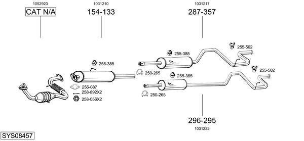 Sistema de gases de escape Ford TRANSIT Platform/Chassis
