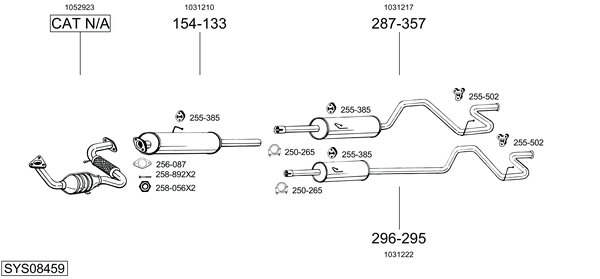 Sistema de gases de escape Ford TRANSIT Platform/Chassis