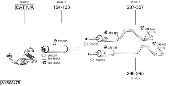 Sistema de gases de escape Ford TRANSIT Platform/Chassis
