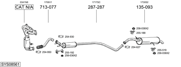 Sistema de gases de escape Citroën C4 Coupe