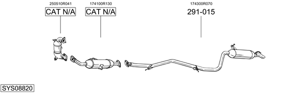 Sistema de gases de escape Toyota AVENSIS Saloon