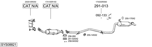 Sistema de gases de escape Toyota AVENSIS Saloon