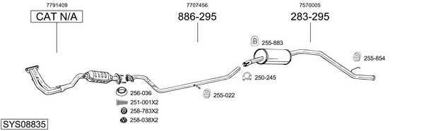 Sistema de gases de escape Fiat PANDA