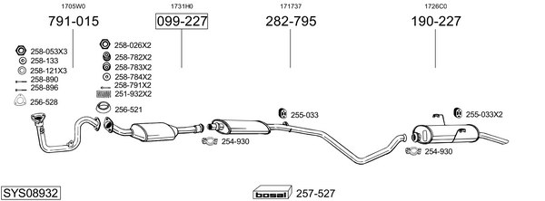 Sistema de gases de escape Peugeot 306 Break