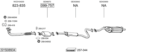 Sistema de gases de escape Rover 200 Coupe · Rover COUPE