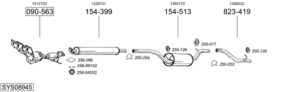 Sistema de gases de escape Ford FOCUS II