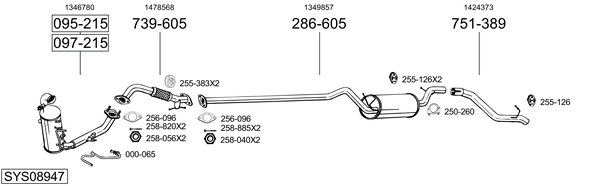 Sistema de gases de escape Ford FOCUS C-MAX
