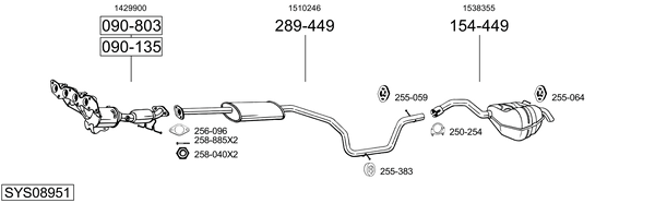 Sistema de gases de escape Ford MONDEO IV Turnier