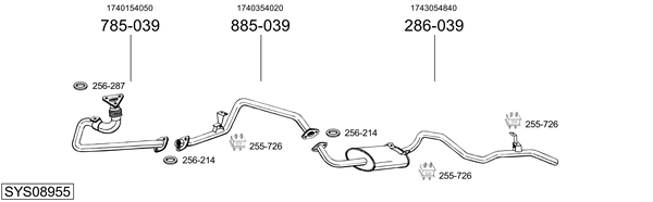 Sistema de gases de escape Toyota LAND CRUISER