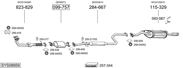 Sistema de gases de escape Rover 400 II