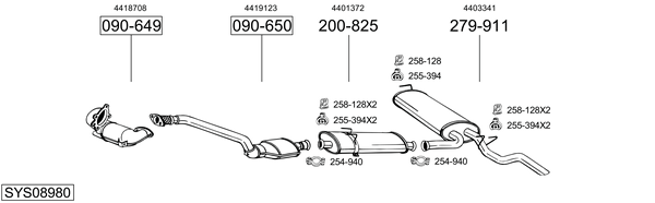 Sistema de gases de escape Opel MOVANO A Van