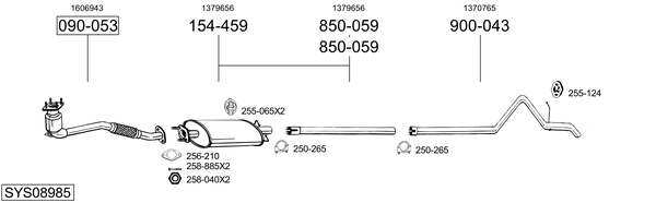 Sistema de gases de escape Ford TRANSIT Bus