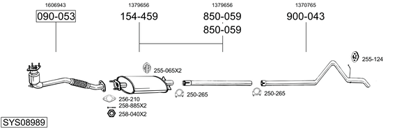 Sistema de gases de escape Ford TRANSIT Bus