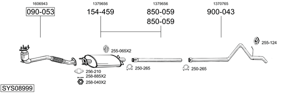 Sistema de gases de escape Ford TRANSIT Bus