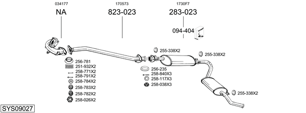 Sistema de gases de escape Peugeot BOXER Van