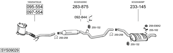 Sistema de gases de escape Vw PASSAT B6