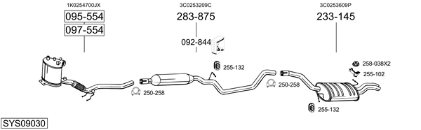 Sistema de gases de escape Vw PASSAT B6 Variant