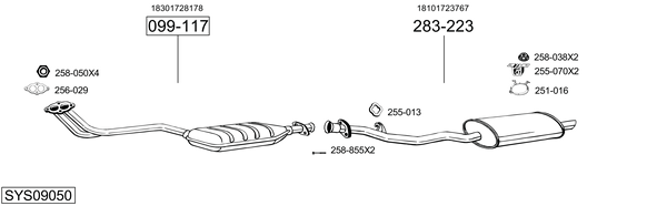 Sistema de gases de escape Bmw 3