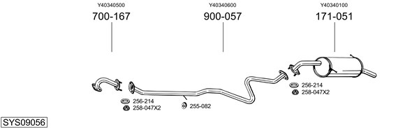 Sistema de gases de escape Mazda 2