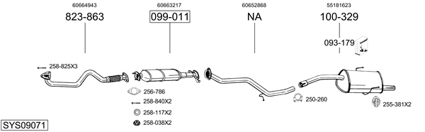 Sistema de gases de escape Alfa Romeo 156