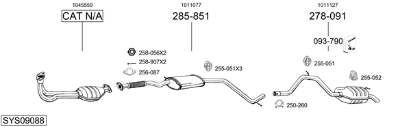 Sistema de gases de escape Ford MONDEO I
