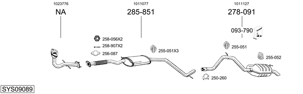 Sistema de gases de escape Ford MONDEO I